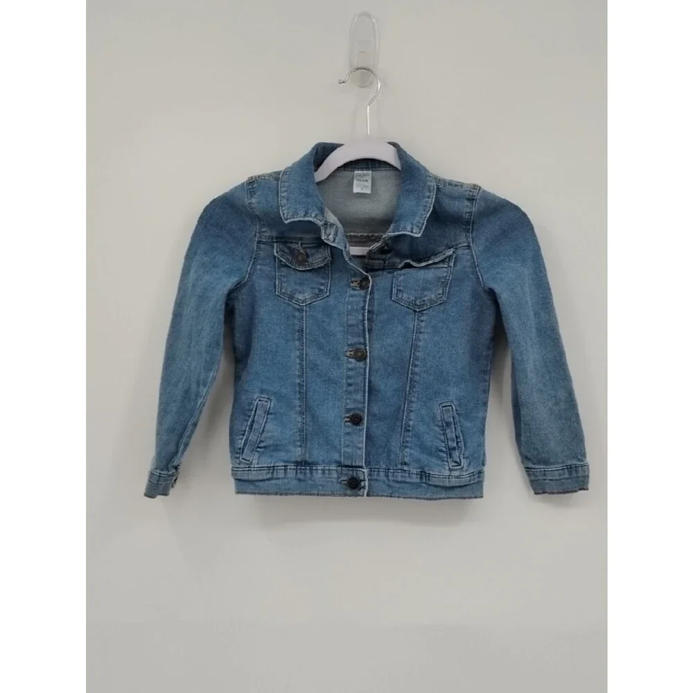 Carter's Kids Light Blue Denim Jacket Button Up Size 8